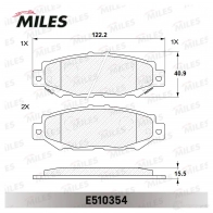 Тормозные колодки дисковые, комплект MILES 1436968149 E510354 J86 UFZJ - Изображение 2