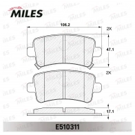 Тормозные колодки дисковые, комплект MILES E510311 36 WI0 1436968144 - Изображение 2