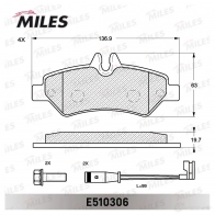 Тормозные колодки дисковые, комплект MILES 1436968141 Z HEHI E510306 - Изображение 2