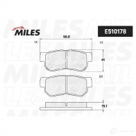 Тормозные колодки дисковые, комплект MILES G8 IPA4I E510178 1436968095 - Изображение 2