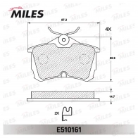 Тормозные колодки дисковые, комплект MILES 1436968090 E510161 V5O U0 - Изображение 2