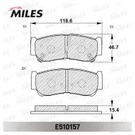 Тормозные колодки дисковые, комплект MILES 1436968089 UV7 7S E510157 - Изображение 2