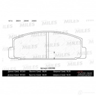 Тормозные колодки дисковые, комплект MILES 8 ATSJ E510149 1436968085 - Изображение 2