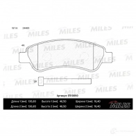 Тормозные колодки дисковые, комплект MILES 1436968071 E510090 D T4Z5 - Изображение 2