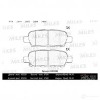 Тормозные колодки дисковые, комплект MILES 5AS10L G E510008 1436968048 - Изображение 2