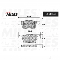 Тормозные колодки дисковые, комплект MILES E500646 21YBZK N 1439897443 - Изображение 2