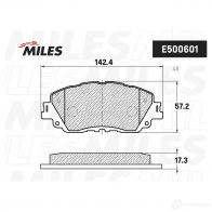 Тормозные колодки дисковые, комплект MILES E500601 1438140736 O VXWD - Изображение 2