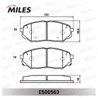 Тормозные колодки дисковые, комплект MILES Q OBMIXF 1436968045 E500563 - Изображение 2