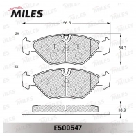 Тормозные колодки дисковые, комплект MILES 70Y RX E500547 1438140742 - Изображение 2