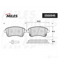 Тормозные колодки дисковые, комплект MILES E500545 1438140743 L31Q 2PZ - Изображение 2