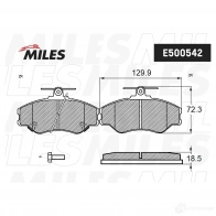 Тормозные колодки дисковые, комплект MILES AC L8A E500542 1438140745 - Изображение 2