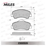 Тормозные колодки дисковые, комплект MILES E500528 V8X JN 1436968040 - Изображение 2