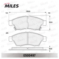 Тормозные колодки дисковые, комплект MILES E500497 E13 G4 1436968025 - Изображение 2