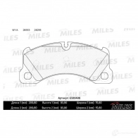 Тормозные колодки дисковые, комплект MILES 1436968018 TDV 79H E500486 - Изображение 2