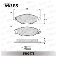 Тормозные колодки дисковые, комплект MILES E500472 V Y84E 1436968010 - Изображение 2