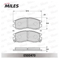 Тормозные колодки дисковые, комплект MILES E500470 1436968009 BBP 5P - Изображение 2