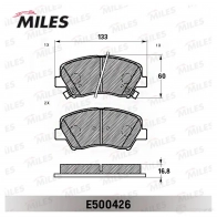 Тормозные колодки дисковые, комплект MILES H MTIBF 1438140752 E500426 - Изображение 2
