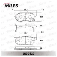 Тормозные колодки дисковые, комплект MILES E500420 1436967990 O OLUG - Изображение 2