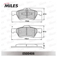Тормозные колодки дисковые, комплект MILES Z TM1MP E500406 1436967982 - Изображение 2