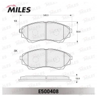 Тормозные колодки дисковые, комплект MILES 1436967983 E500408 5J KPW - Изображение 2