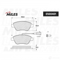 Тормозные колодки дисковые, комплект MILES E500401 1436967980 IQHW E2E - Изображение 2