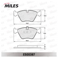 Тормозные колодки дисковые, комплект MILES E500387 K5M VN3 1436967973 - Изображение 2