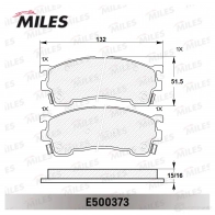 Тормозные колодки дисковые, комплект MILES 1436967964 06 CL8D E500373 - Изображение 2