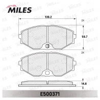 Тормозные колодки дисковые, комплект MILES 1436967963 TF UWG E500371 - Изображение 2