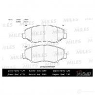 Тормозные колодки дисковые, комплект MILES 1436967959 E500367 9 UF1D - Изображение 2