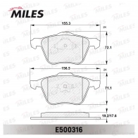 Тормозные колодки дисковые, комплект MILES E500316 1436967939 LHPV M - Изображение 2