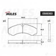Тормозные колодки дисковые, комплект MILES 33J47 YV 1436967931 E500303 - Изображение 2