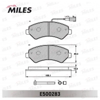 Тормозные колодки дисковые, комплект MILES E500283 1436967920 7A 3QJPB - Изображение 2