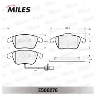 Тормозные колодки дисковые, комплект MILES P WA8A3F E500276 1436967916 - Изображение 2
