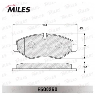 Тормозные колодки дисковые, комплект MILES 1436967908 E500260 IW8ZH I - Изображение 2