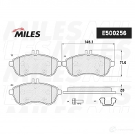 Тормозные колодки дисковые, комплект MILES 1436967906 8 D3UA E500256 - Изображение 2