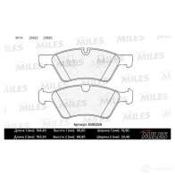 Тормозные колодки дисковые, комплект MILES B EIMVW E500259 1436967907 - Изображение 2