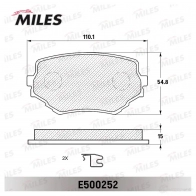 Тормозные колодки дисковые, комплект MILES W XFM2 1436967904 E500252 - Изображение 2