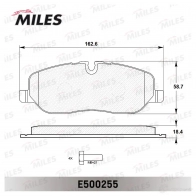 Тормозные колодки дисковые, комплект MILES E500255 1436967905 NU4V M - Изображение 2