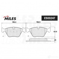 Тормозные колодки дисковые, комплект MILES E500247 1436967900 B 8Q2GI - Изображение 2
