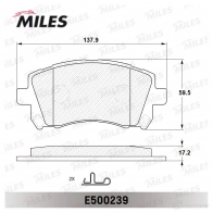 Тормозные колодки дисковые, комплект MILES E500239 GU J3X 1436967895 - Изображение 2
