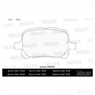 Тормозные колодки дисковые, комплект MILES E500243 F DY18 1436967897 - Изображение 2