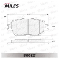 Тормозные колодки дисковые, комплект MILES 1436967888 E500227 Q3X 17H - Изображение 2