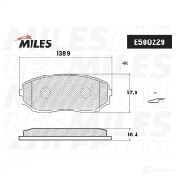 Тормозные колодки дисковые, комплект MILES E500229 NU BC87 1436967889 - Изображение 2