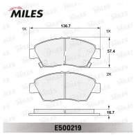 Тормозные колодки дисковые, комплект MILES 1436967883 2 OQQ30 E500219 - Изображение 2