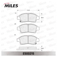 Тормозные колодки дисковые, комплект MILES 1436967880 5YQ5 44 E500215 - Изображение 2