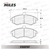Тормозные колодки дисковые, комплект MILES M9GNQ GI E500197 1436967872 - Изображение 2