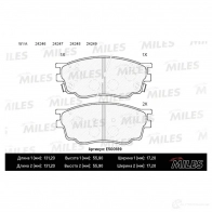 Тормозные колодки дисковые, комплект MILES 1436967871 DBJ OYT E500189 - Изображение 2