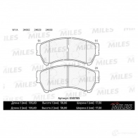 Тормозные колодки дисковые, комплект MILES 1436967868 3 F7AZ E500185 - Изображение 2
