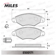Тормозные колодки дисковые, комплект MILES K4B79 E 1436967863 E500171 - Изображение 2