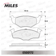 Тормозные колодки дисковые, комплект MILES E500172 1436967864 SJXQS E - Изображение 2